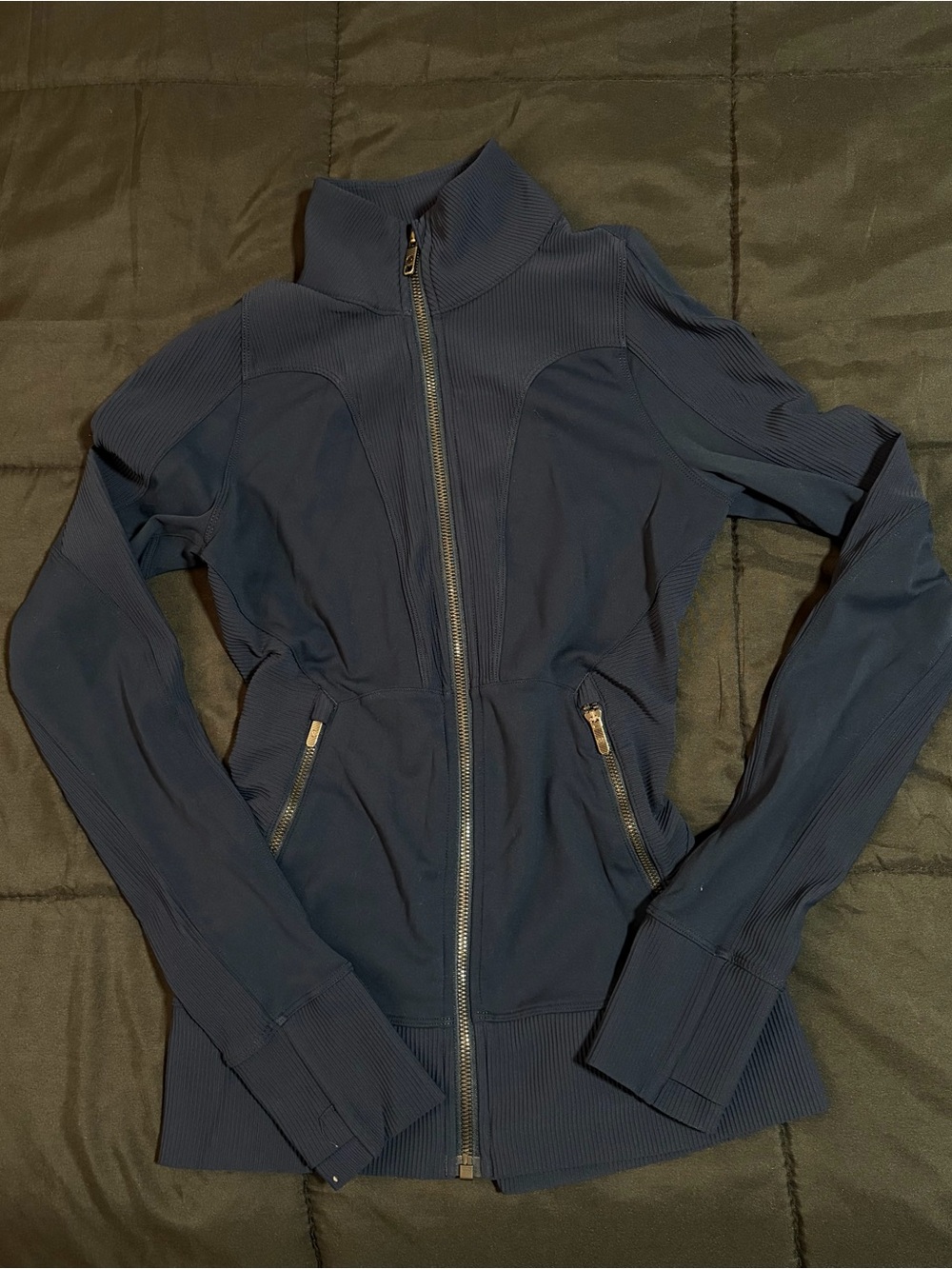 lululemon athletica Navy Full-Zip Bomber Jacket